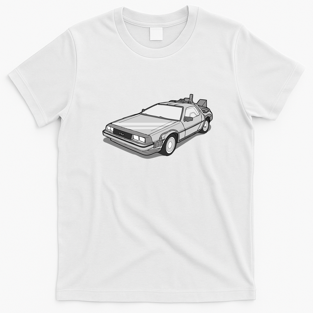 Back to the Future DeLorean Heritage T-Shirt - White