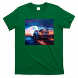 Back to the Future DeLorean Time Machine Tee - Irish Green
