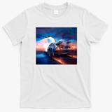 Back to the Future DeLorean Time Machine Tee - White
