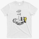 Hill Valley Gas Station DeLorean T-Shirt - White