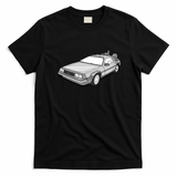 Back to the Future DeLorean Retro Graphic Tee - Black