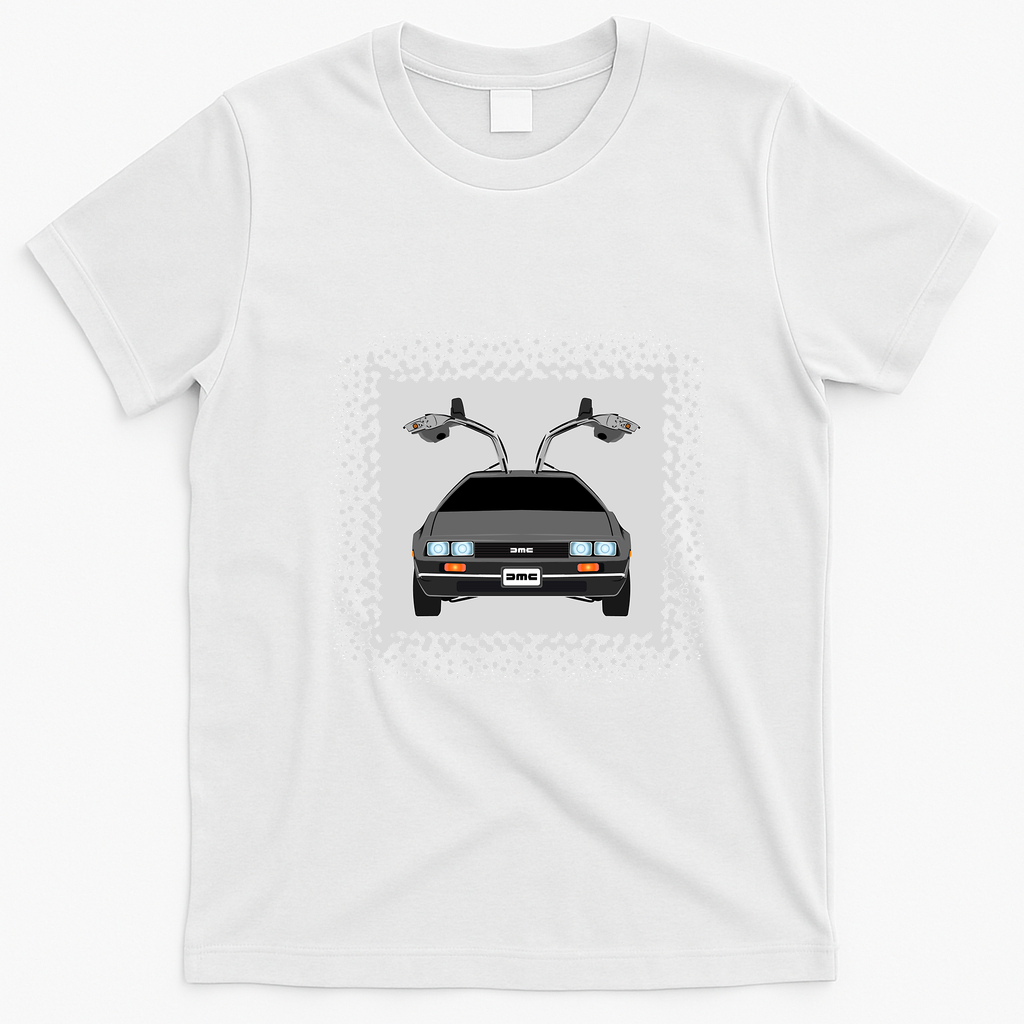 Back to the Future DeLorean Old-School T-Shirt - White