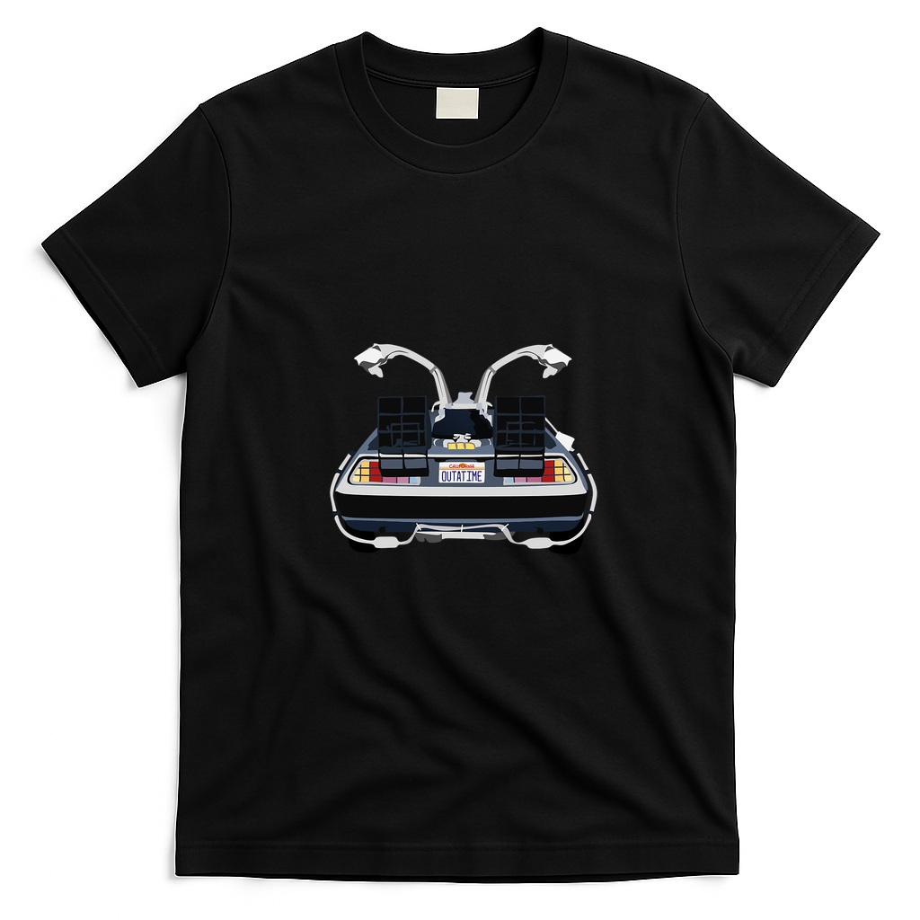 Back to the Future OUTATIME DeLorean Tee - Black