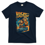 Back to the Future Retro Fan Art T-Shirt - Navy Blue
