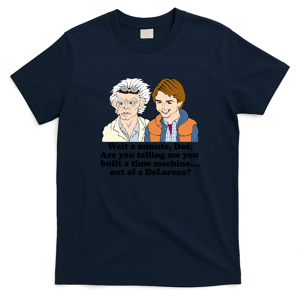 Back to the Future Sci-Fi T-Shirt - Navy Blue