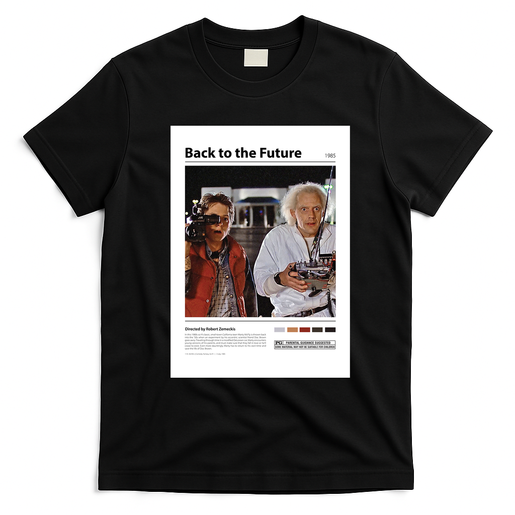 Back to the Future Movie Poster T-Shirt - Black