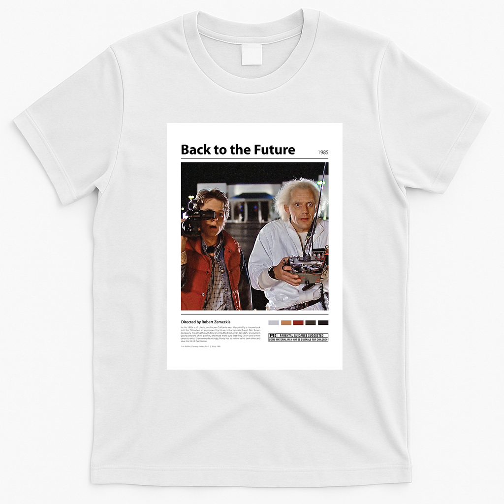 Back to the Future Movie Poster T-Shirt - White