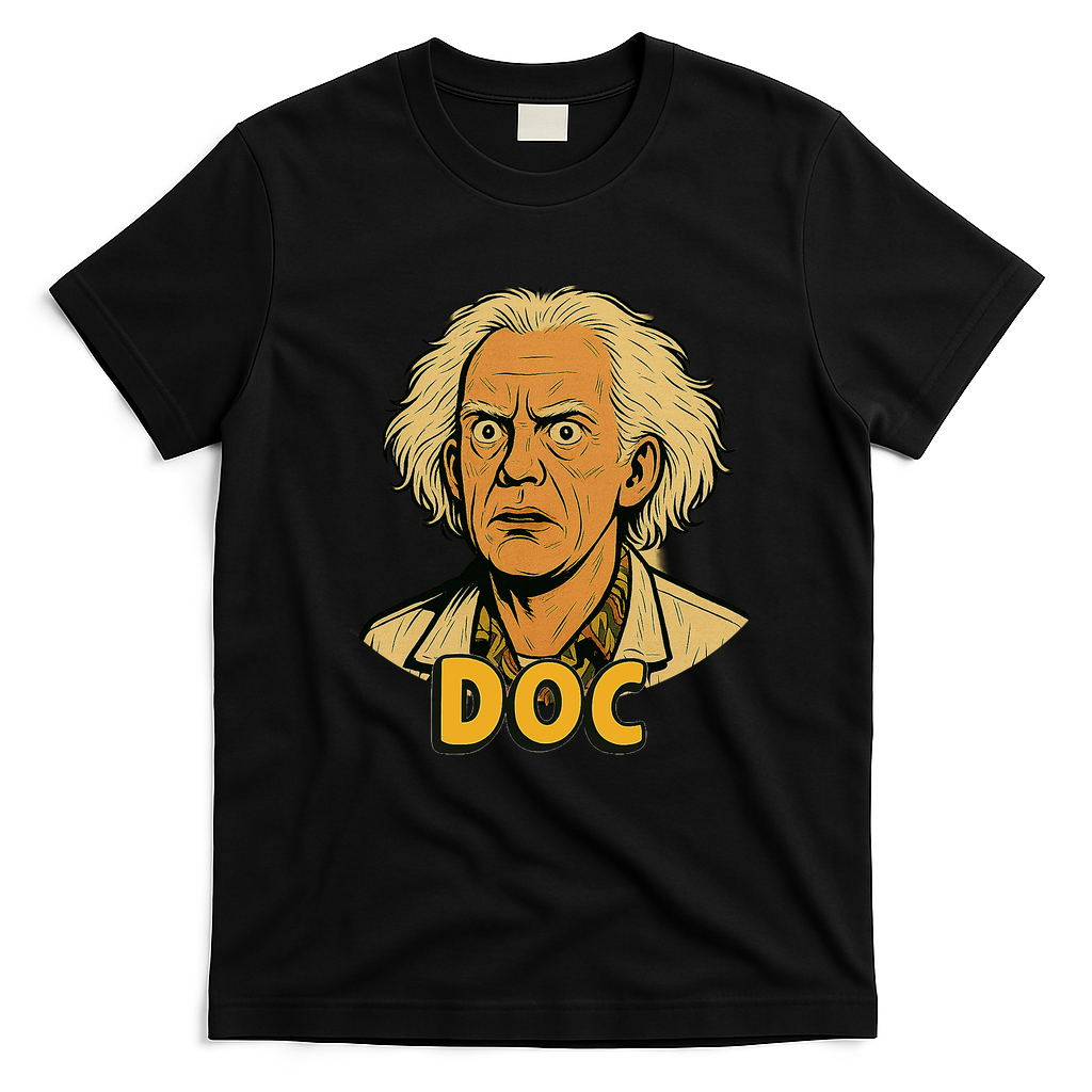 Back to the Future McFly Retro Graphic Tee - Black