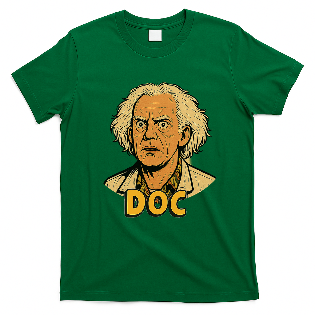 Back to the Future McFly Retro Graphic Tee - Irish Green