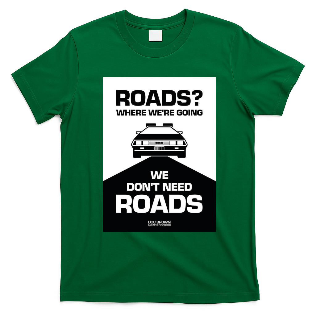 Back to the Future ’80s Time Machine Tee - Irish Green