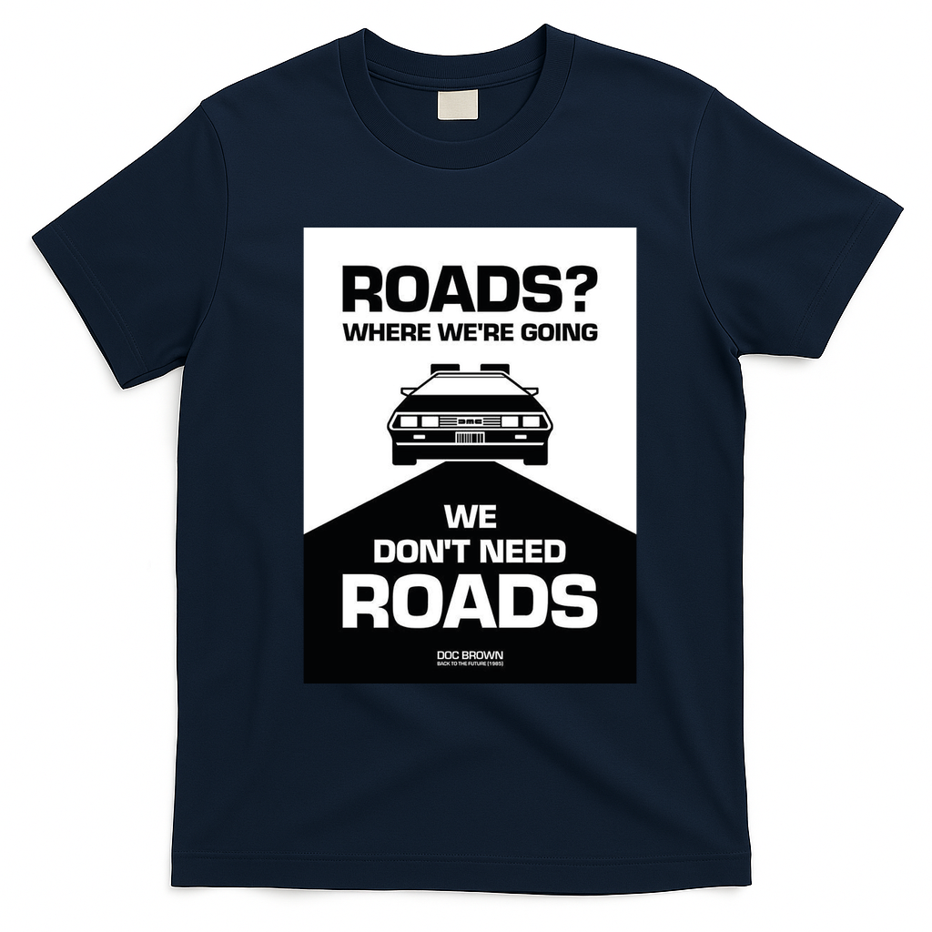 Back to the Future ’80s Time Machine Tee - Navy Blue