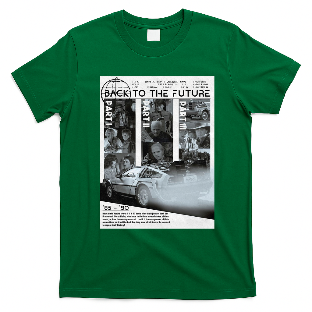 Back to the Future Retro ’80s Sci-Fi Tee - Irish Green