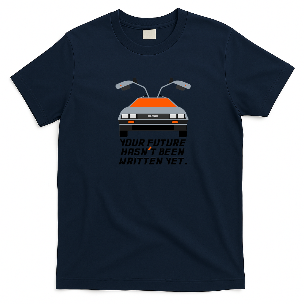 Back to the Future Retro Graphic Tee - Navy Blue