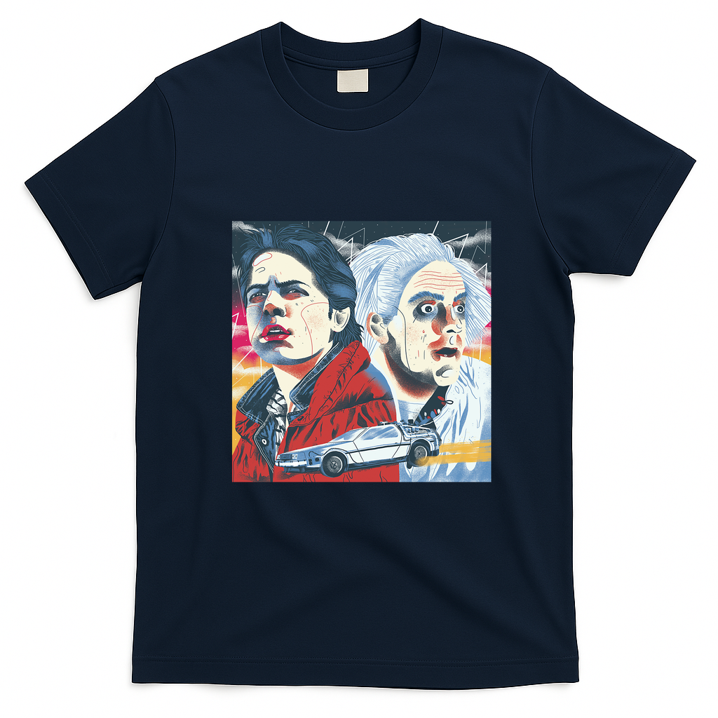 Back to the Future Graphic T-Shirt - Navy Blue