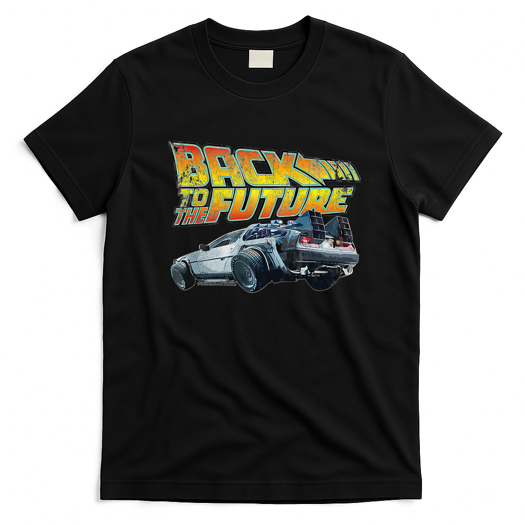 Back to the Future Vintage Logo Tee - Black