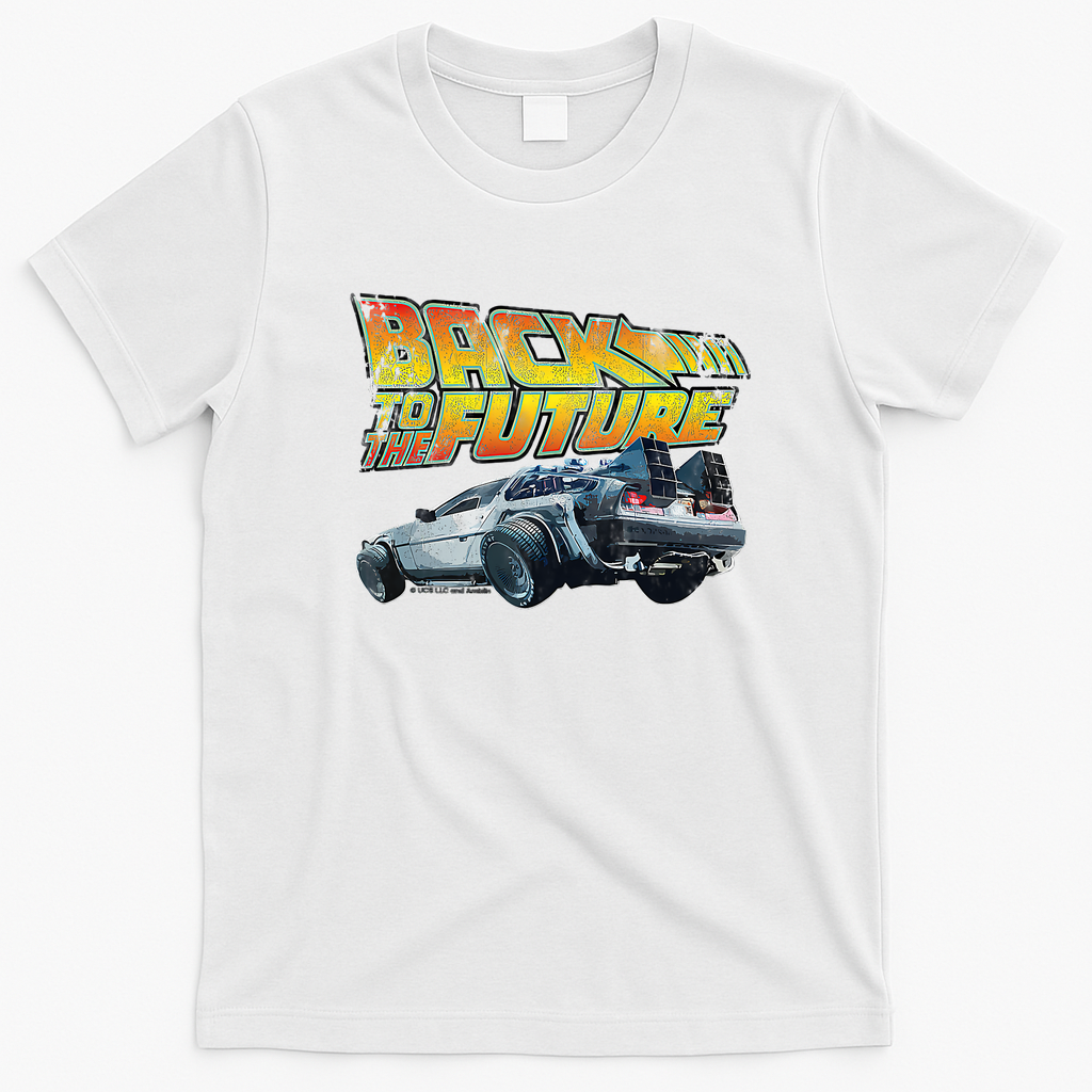 Back to the Future Vintage Logo Tee - White