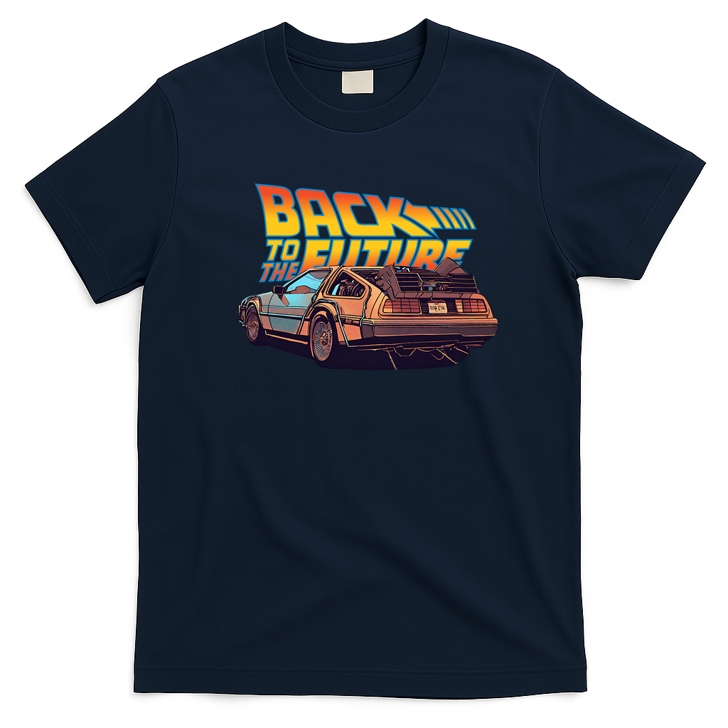 Back to the Future Heritage T-Shirt - Navy Blue