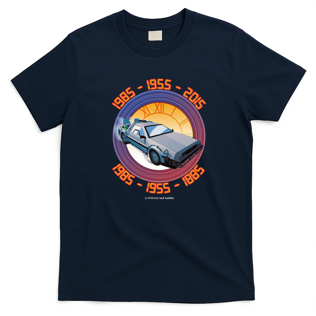 Back to the Future Bold Graphic Tee - Navy Blue