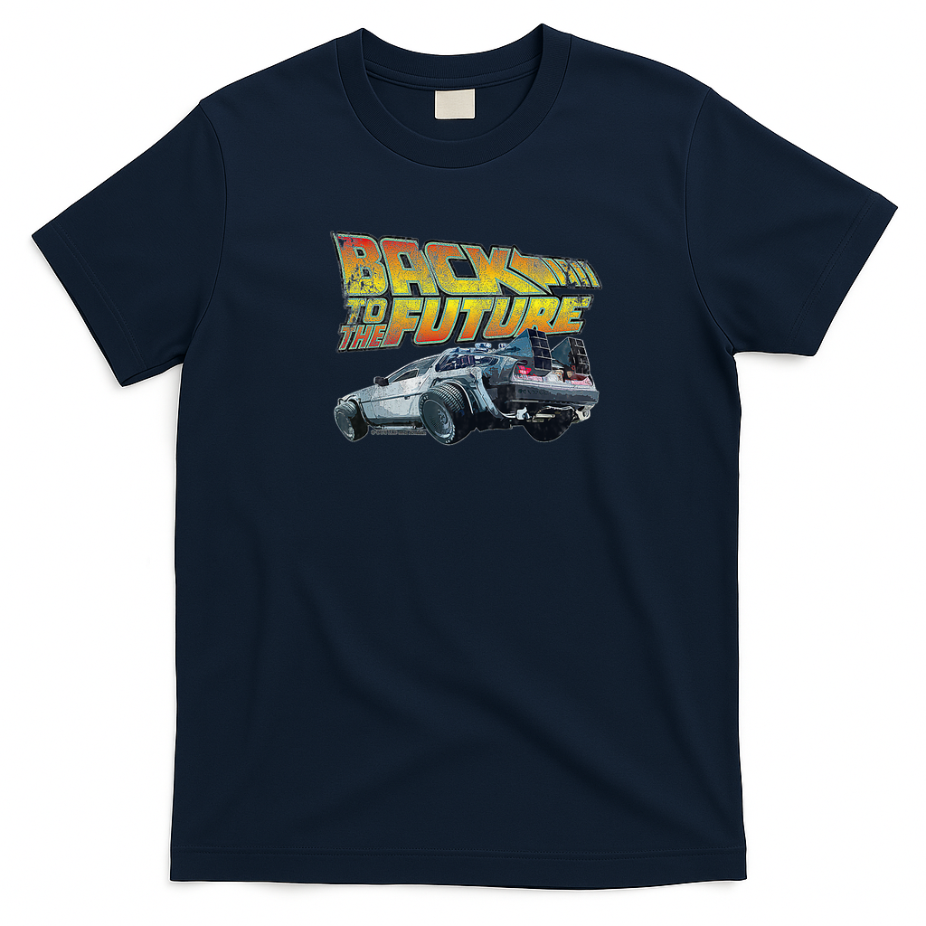 Back to the Future Retro Graphic Tee – Edition 2 - Navy Blue