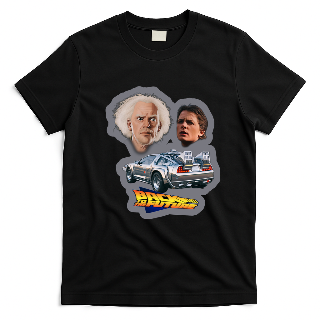 Back to the Future Retro T-Shirt - Black