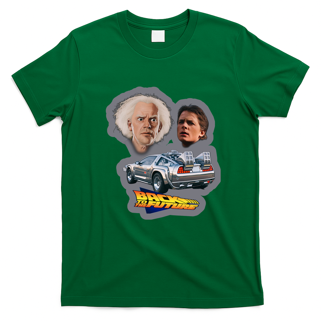 Back to the Future Retro T-Shirt - Irish Green