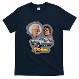 Back to the Future Retro T-Shirt - Navy Blue