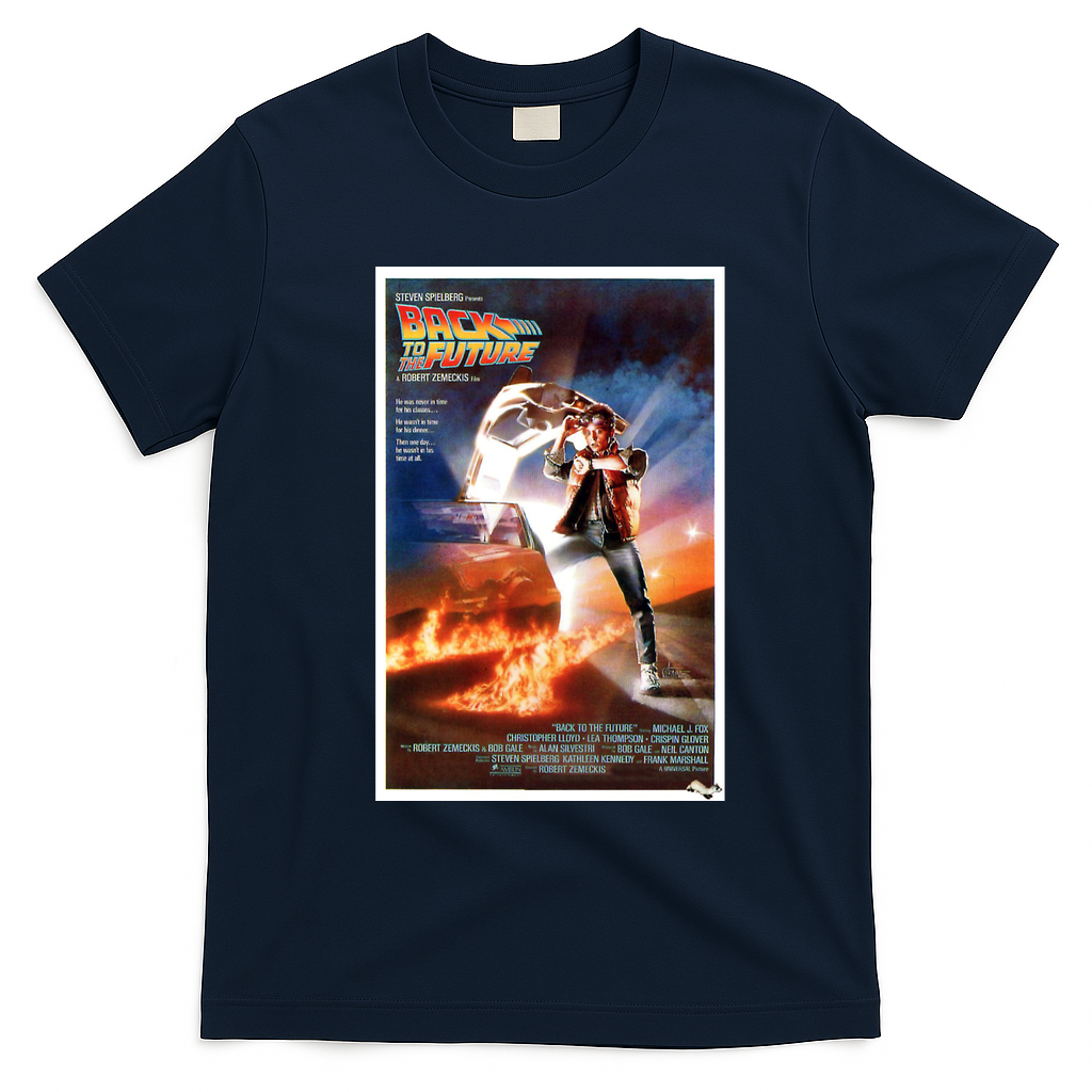 Back to the Future Vintage T-Shirt - Navy Blue