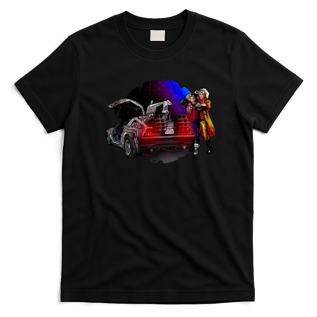 Back to the Future Classic Graphic Tee - Black