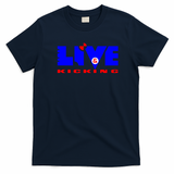 Live & Kicking Retro Graphic Tee - Navy Blue