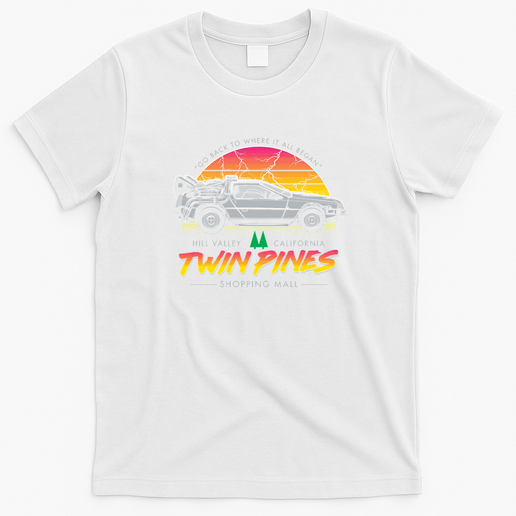 Back to the Mall Retro ’80s Sci-Fi T-Shirt - White