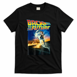 Back to the Future Movie Poster Retro Graphic Tee - Black