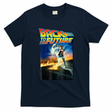Back to the Future Movie Poster Retro Graphic Tee - Navy Blue