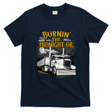 Burning Oil Vintage Trucker T-Shirt - Navy Blue