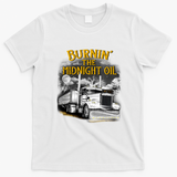 Burning Oil Vintage Trucker T-Shirt - White
