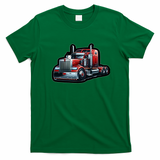 Big Red Kenworth Truck T-Shirt - Irish Green