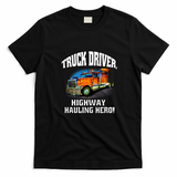 Big Rig Highway Hauling Hero T-Shirt - Black