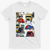 Big Rig Trucks Honk Honk Graphic T-Shirt - White
