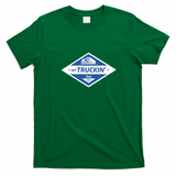 Best Truckin' Dad Ever Retro Graphic Tee - Irish Green