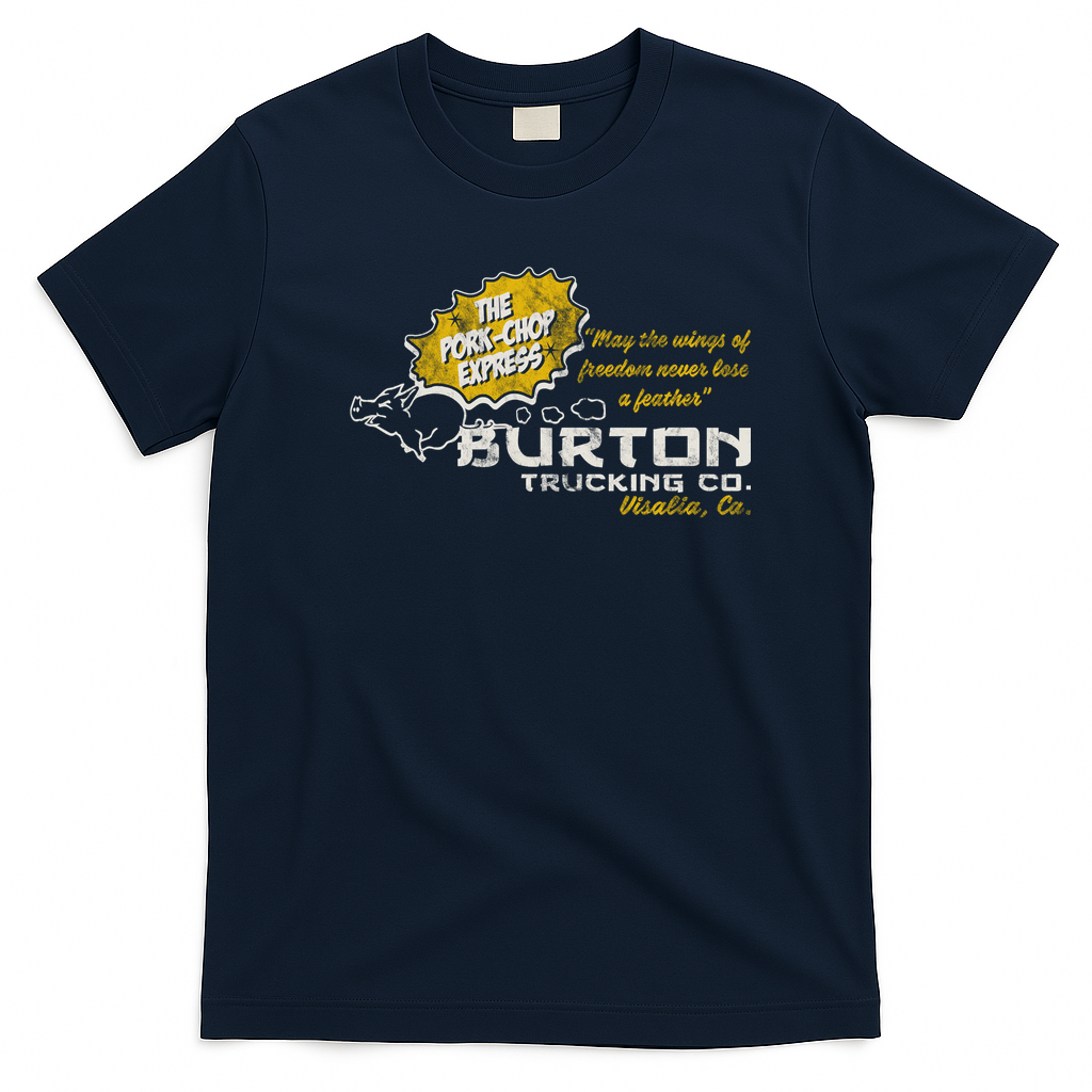 Burton Trucking Pork Chop Express Tee - Navy Blue