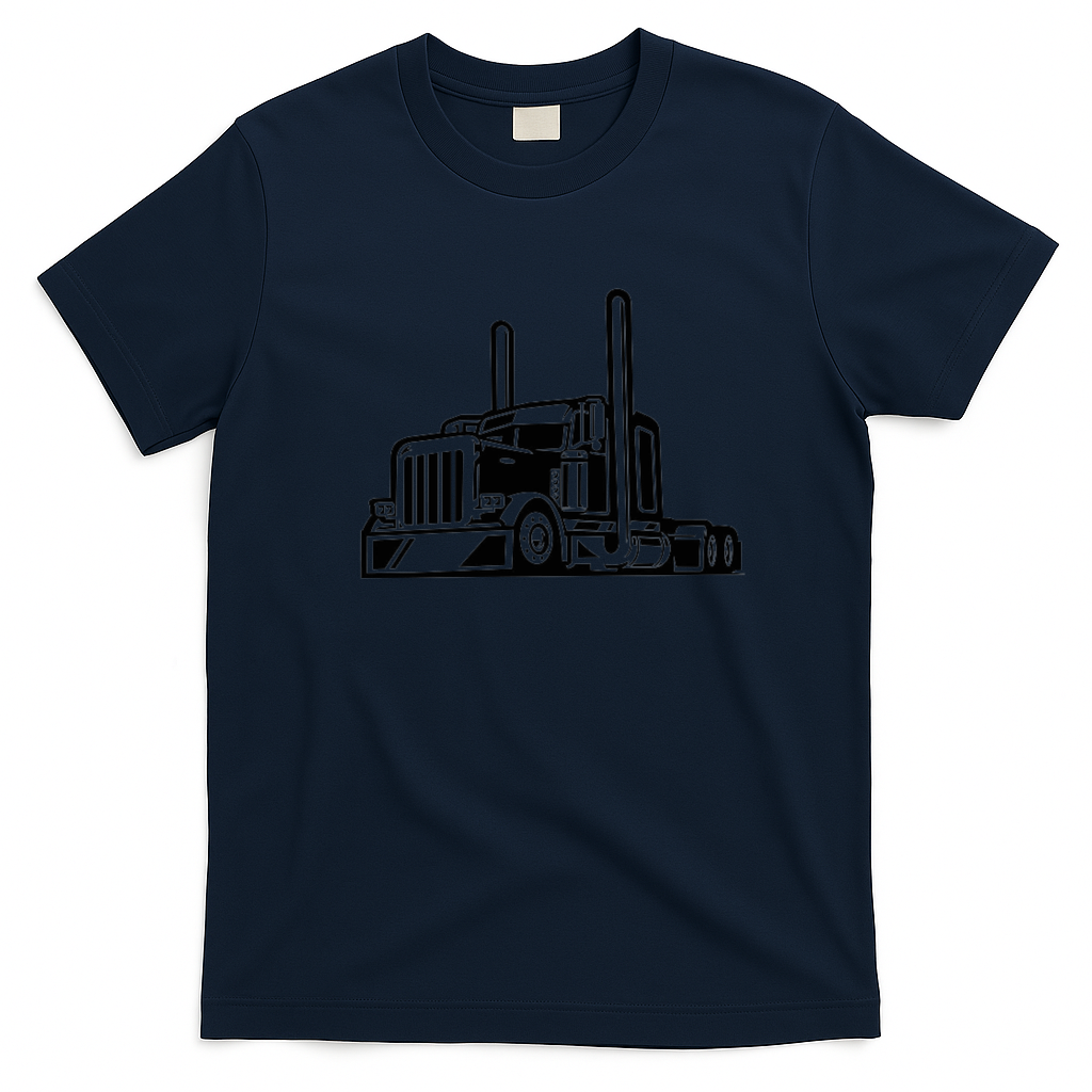 Black Truck Québec Graphic T-Shirt - Navy Blue