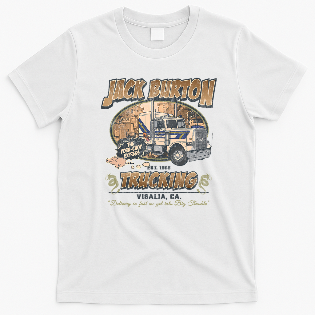 Big Trouble Trucking Co. Vintage Logo T-Shirt - White
