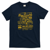 Big Trouble Vintage Graphic T-Shirt - Navy Blue