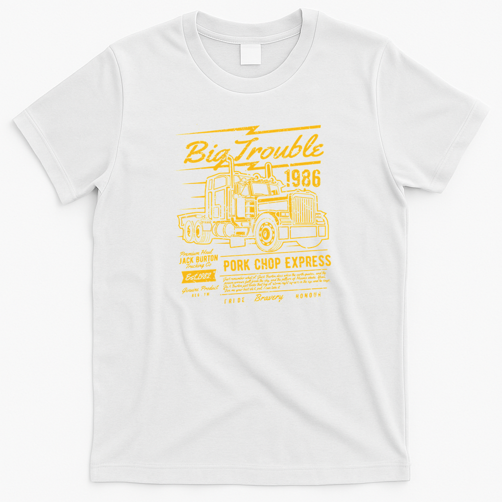 Big Trouble Vintage Graphic T-Shirt - White
