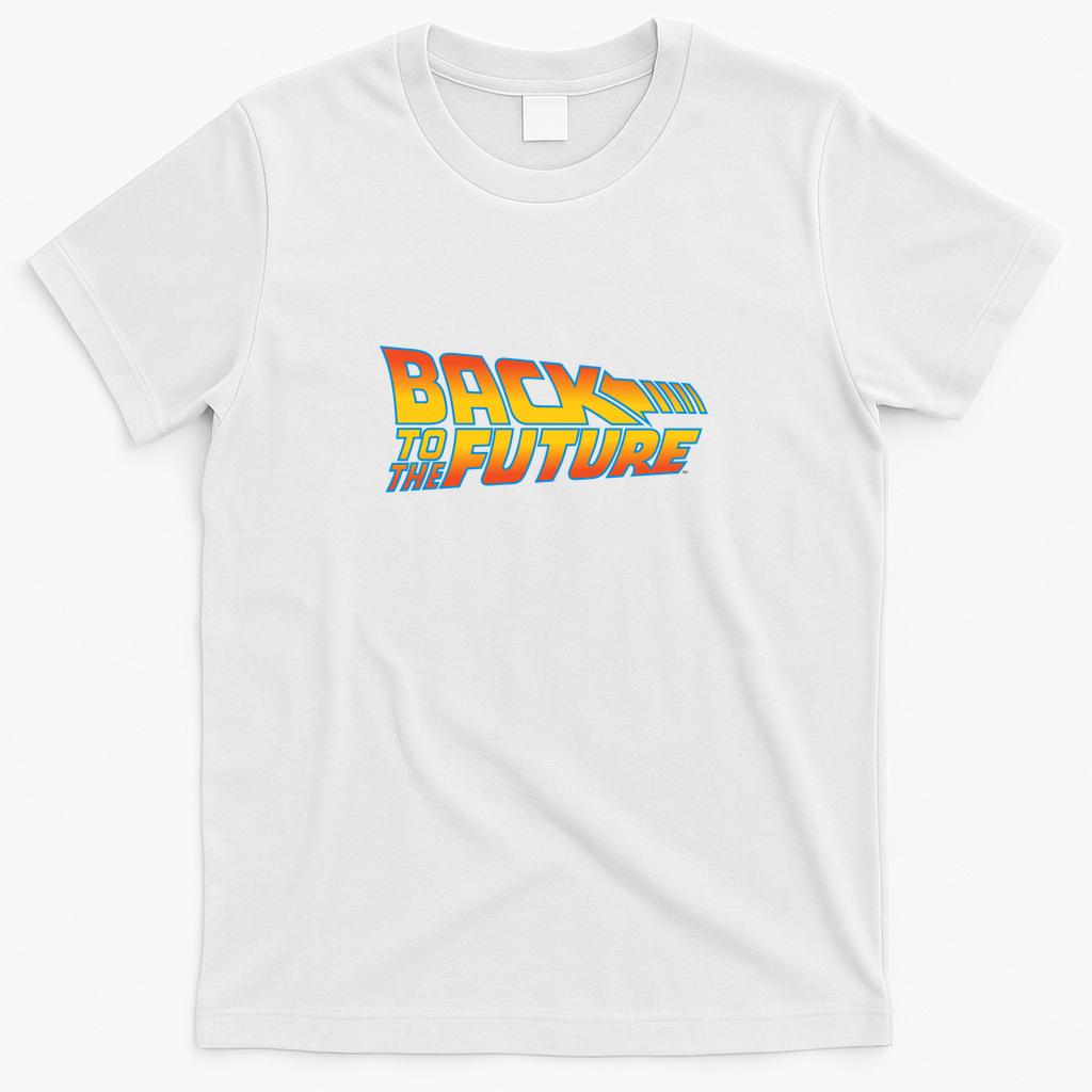 Back to the Future Distressed Graphic Tee - White