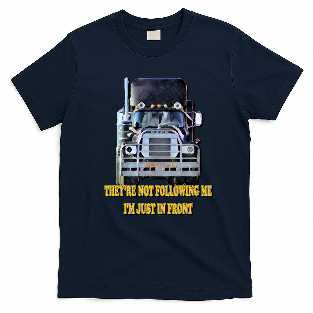 Convoy I’m Just in Front Trucker T-Shirt - Navy Blue