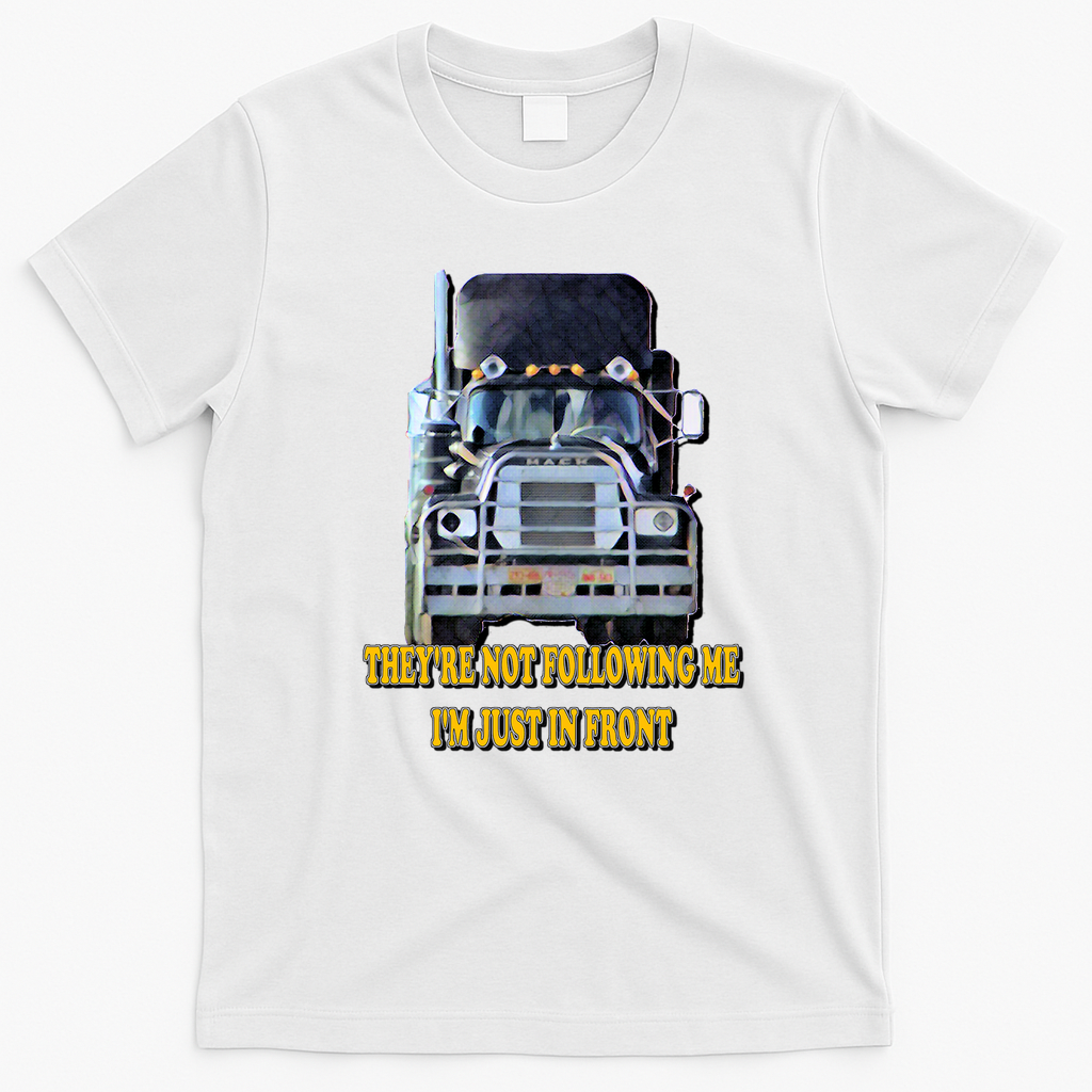 Convoy I’m Just in Front Trucker T-Shirt - White