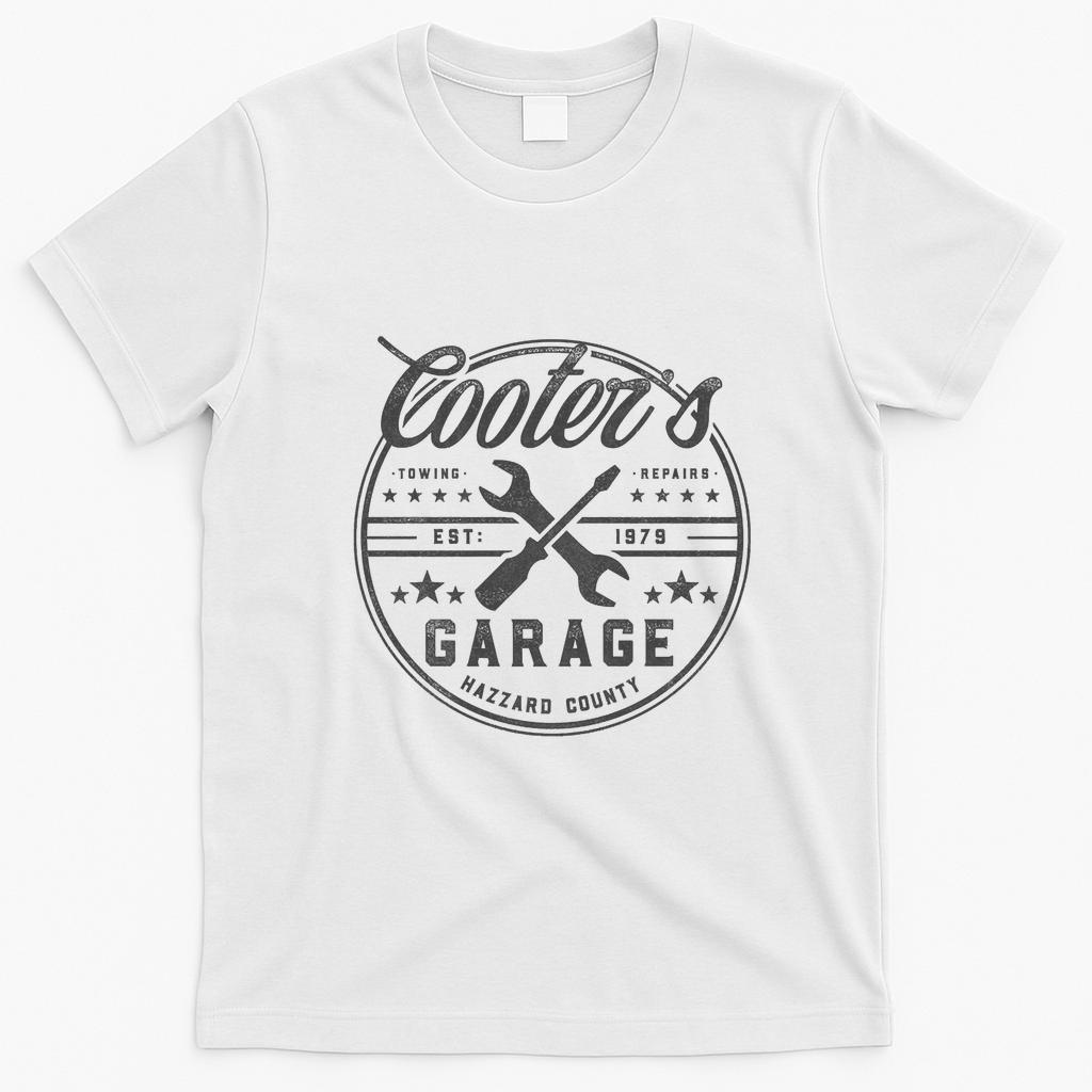 Cooters Garage Vintage T-Shirt - White