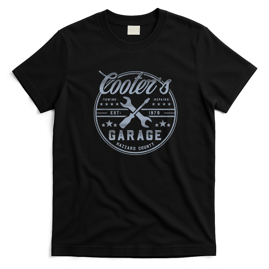 Cooter’s Garage Retro Graphic Tee - Black