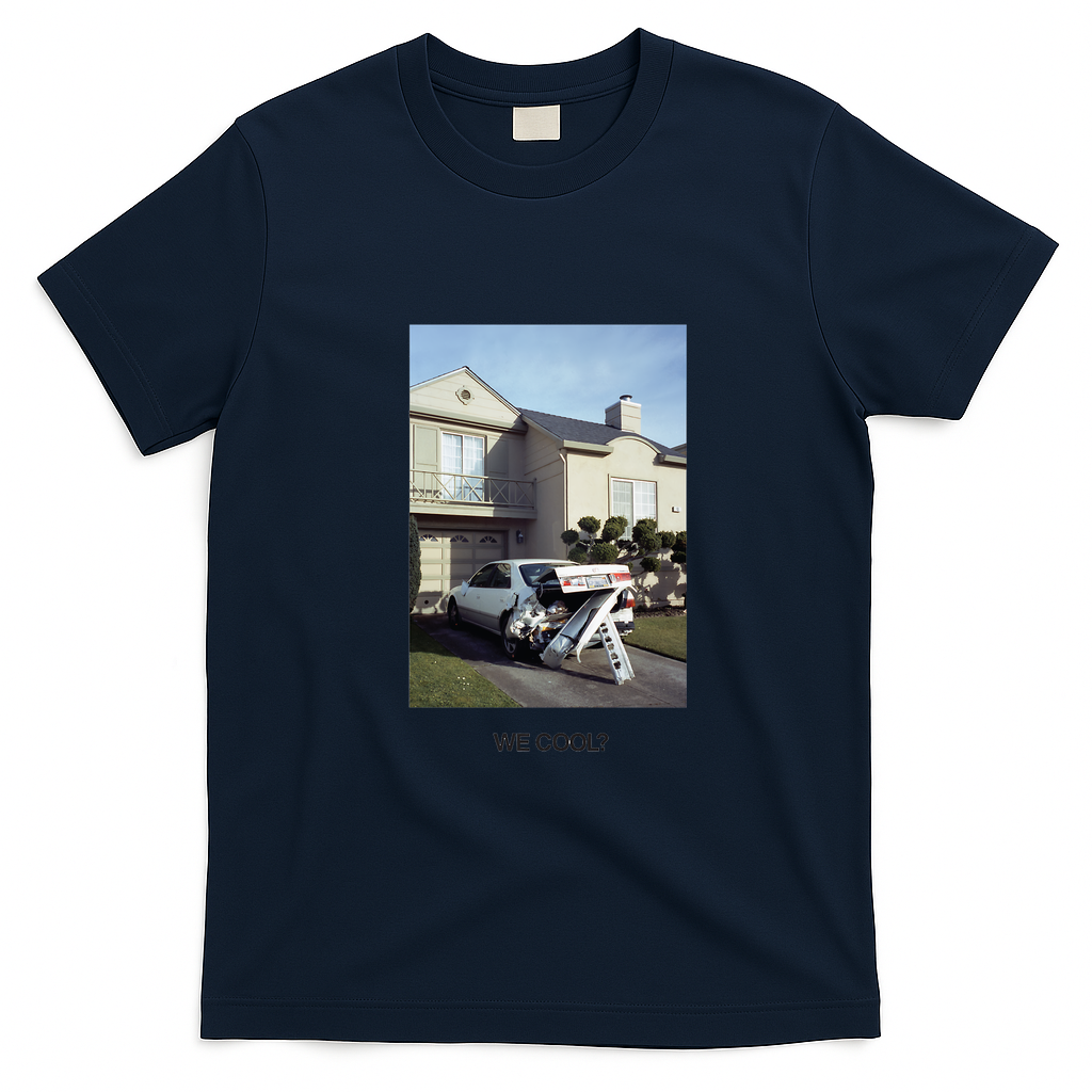 We Cool? by Jeff Rosenstock Retro Graphic Tee - Navy Blue