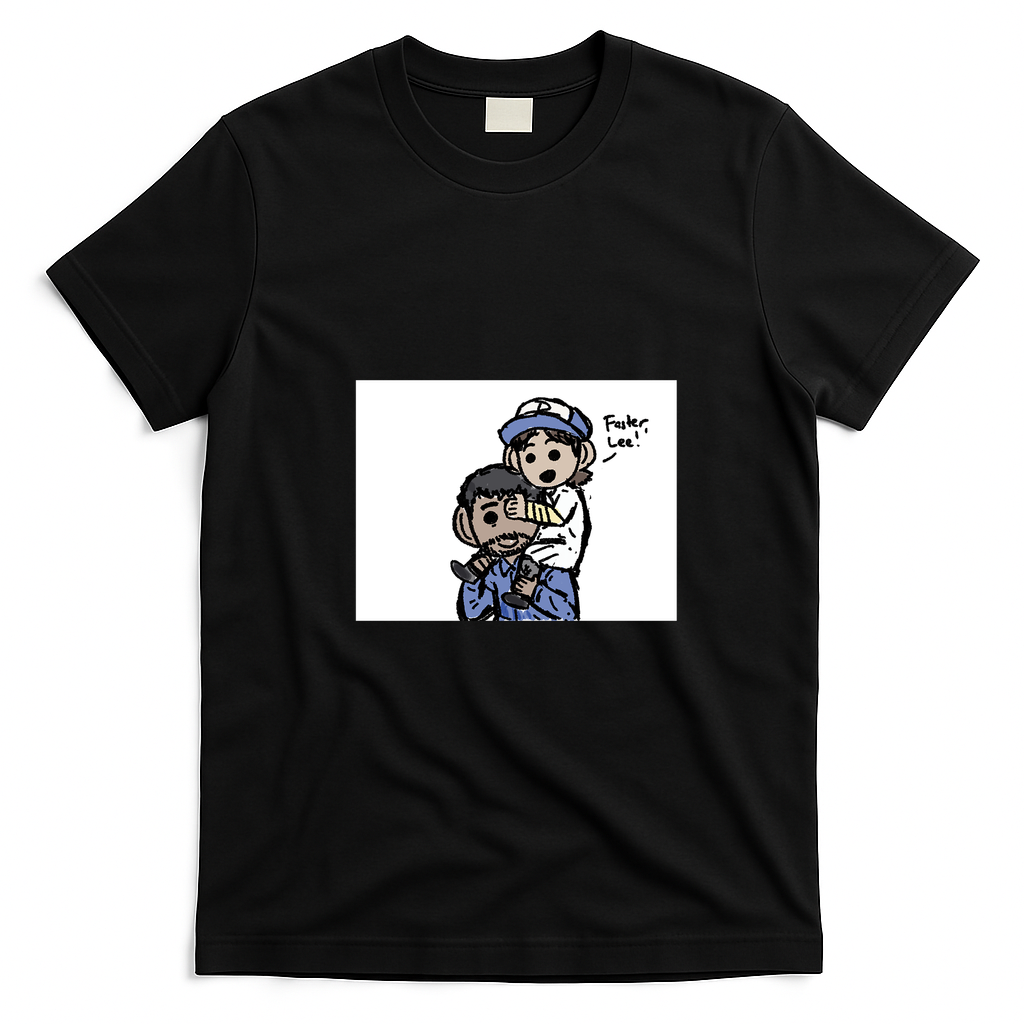 Clem and lee Retro Graphic Tee - Black